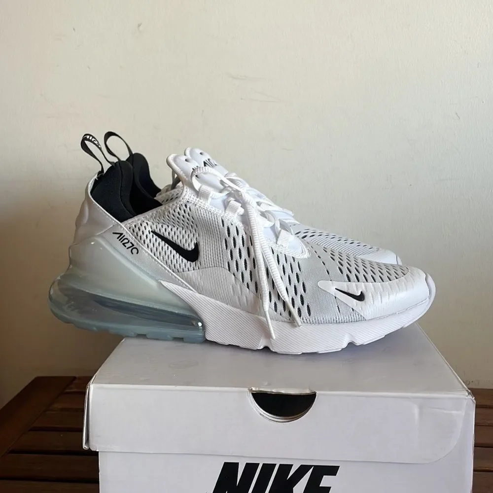 Nike Air Max 270 White/Black White Women Size 12(AH6789-100) - Picture 8 of 13